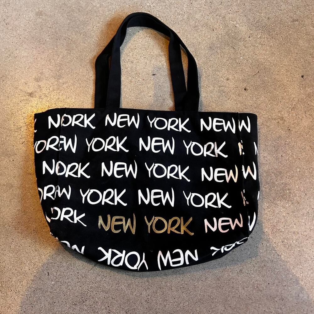 Y2K New York Tourist Fun Red and Gold Tote Bag